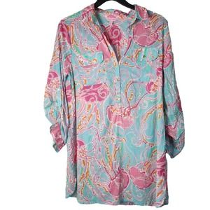 Lilly Pulitzer Large Captiva Tunic with Roll Tab Sleeves
